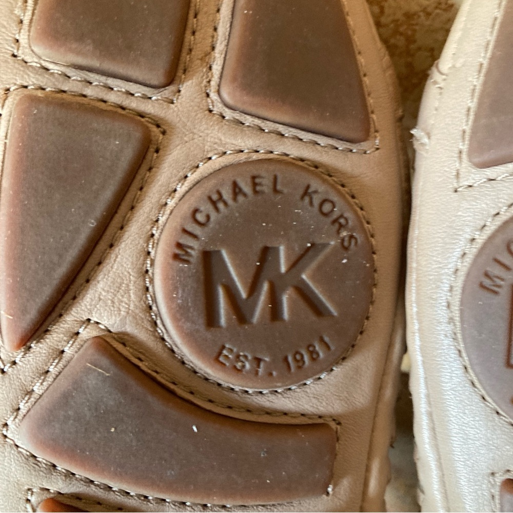 Michael Michael Kors Size 6.5 burnished tan leather slip on moccasins - Picture 10 of 12